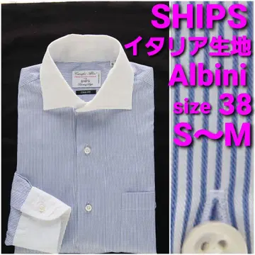 SHIPS 클레릭 셔츠 Albini size38 S~M 이탈리아제 원단