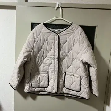 베이지 퀼팅 자켓 4L