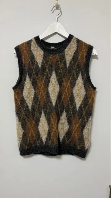 미라 오웬 니트 베스트 아가일 milaowen