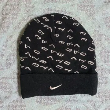 [레어] NIKE/나이키 넘버 흑백 니트 캡 NYC 한정판