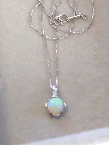 중고 오팔 목걸이 K14WG