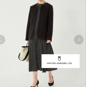 UNITED ARROWS 울 노카라 숏코트 지퍼 코트