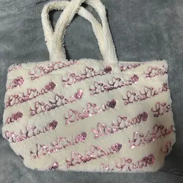 리즈리사 스팽글 자수 퍼풍 토트백
