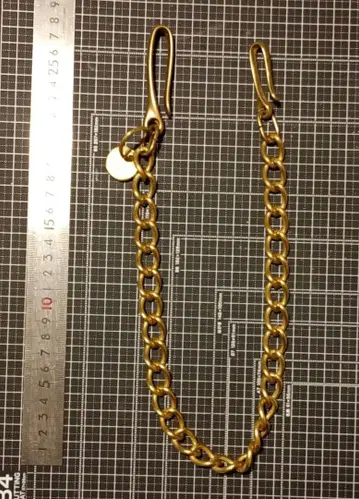 카와타코 놋쇠제 브라스제 지갑 체인