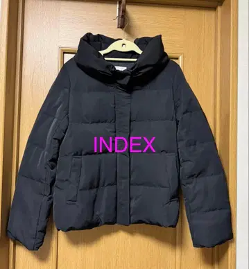 [ INDEX ] 볼륨 스탠드 카라 다운 자켓 L 사이즈 블랙