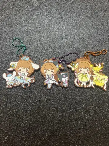카드캡터 사쿠라와 산리오 콜라보 키링 3개 세트