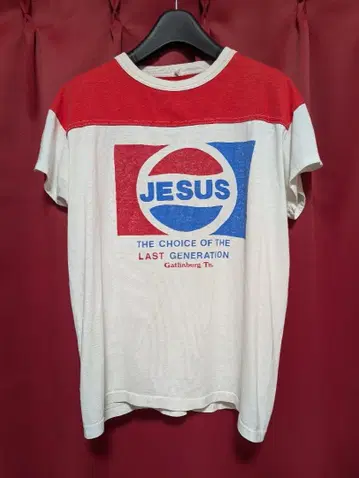 80'S 지저스 JESUS 펩시 T셔츠 빈티지 그리스도 구제 의류