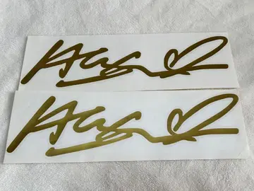 하마사키 아유미 사인 스티커 골드 금 2장