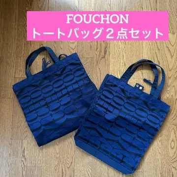 포숑 로고 토트백 네이비 2종 세트