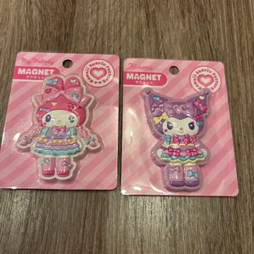 당일 발송 산리오 하라주쿠 마이멜로디 쿠로미 마그넷 2개 세트