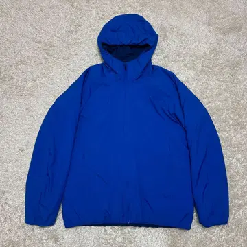 유니클로 라이트 패디드 후드티 L 블루