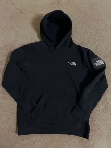 THE NORTH FACE 블랙 후드티 자수 로고 블랙 S 맨투맨
