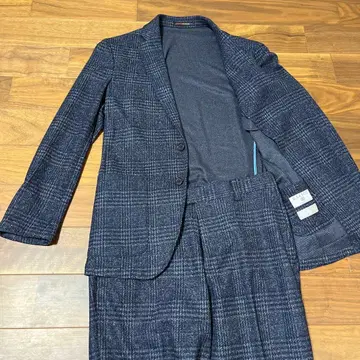 ORIHIKA 네이비 계열 체크 무늬 캐주얼 수트