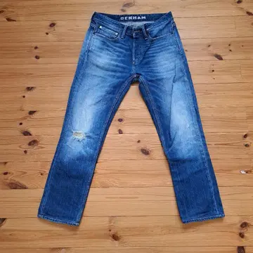 [ 덴함 ] RAZOR SLIM FIT 데미지 가공 데님 청바지