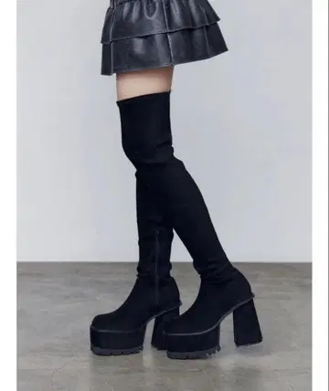 EMODA 스퀘어 핏 롱 부츠 L 사이즈