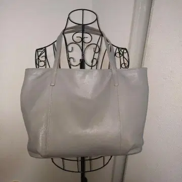 대용량 패셔너블한 그레이 가죽 토트백