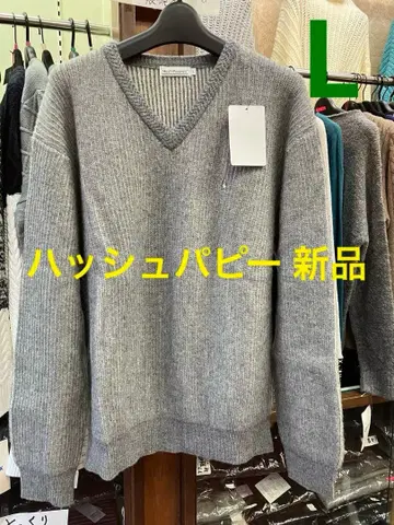 허시파피 L 그레이 V넥 스웨터 L 허시파피
