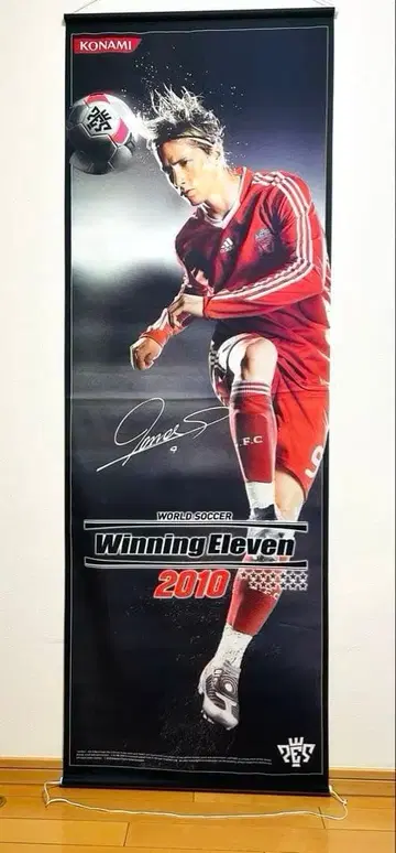 KONAMI 페르난도 토레스 태피스트리 사인 포함 [레어]