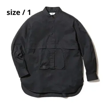 TAKIBI 라이트 데님 유틸리티 풀오버 블랙