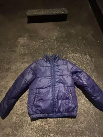 퍼플 짙은 녹색 리버서블 x-girl y2k 쇼트 기장 다운