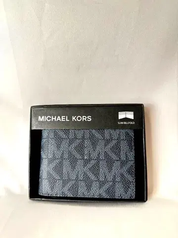 MICHAEL KORS 슬림 접이식 지갑 네이비