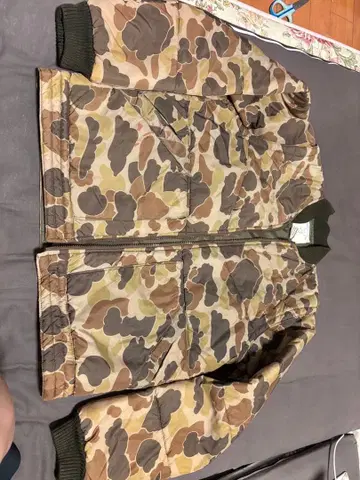 TROPHY-CLUB 카모 패턴 다운 자켓 M