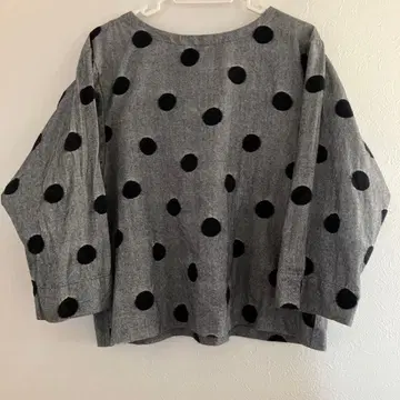 프릿 prit 오버 블라우스 플란넬 도트 도트