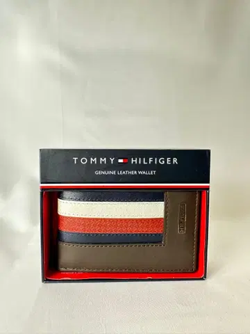 [새상품] TOMMY HILFIGER 접이식 지갑 천연 가죽