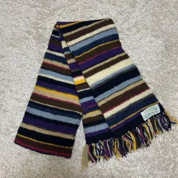 인버 아란 멀티 컬러 머플러 빈티지