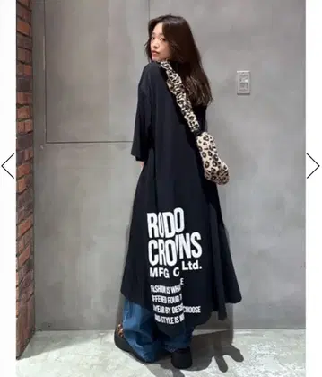 로데오 크라운 7부 소매 맥시 원피스 (블랙)