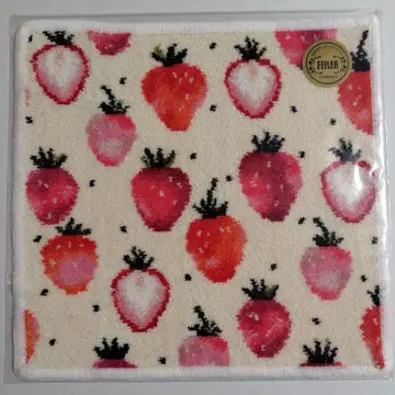 [ 새상품 ] 스트로베리 도트 손수건 페이러 [ 익명 배송 익일 배송 ]