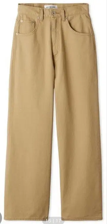 LILY BROWN 하이웨스트 스트레이트 데님 팬츠 베이지 0 사이즈