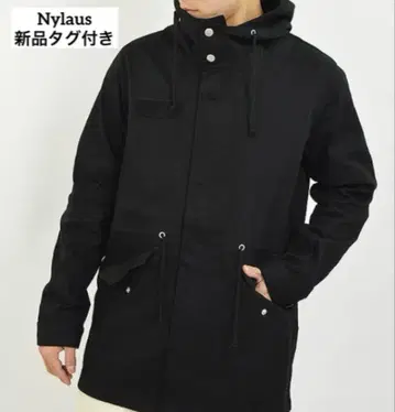 미사용 택 포함 Nylaus 모즈 코트 밀리터리 코트 블랙 M