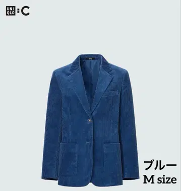 유니클로 C 코듀로이 자켓 블루 M 유니클로 씨 테일러드