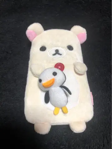 코리락쿠마 스웨이드 소품함 리락쿠마 카라비너 포함