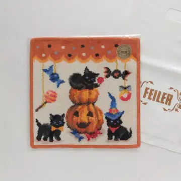 페이 할로윈 WEB 한정판 손수건 검은 고양이 새끼 고양이 고양이 고양이