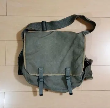 50s 프랑스군 린넨 코튼 숄더백 브레드백 실물