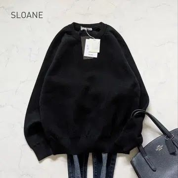 미사용 SLOANE 정가 2.7만 슬로우 크루넥 니트 울 블랙 2