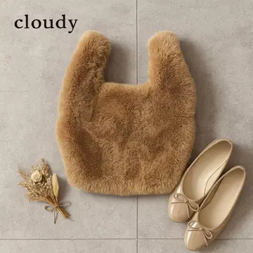 CLOUDY 에코 퍼 편의점 백 베이지 S