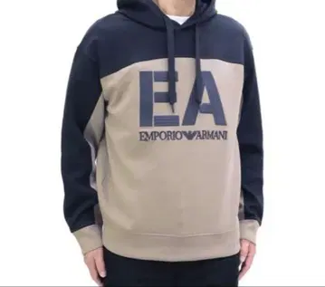 엠포리오 아르마니 EA 로고 후드 맨투맨