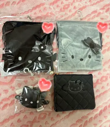 시마무라 모노톤 키티 엔젤 파우치 복조리 페이스 거울