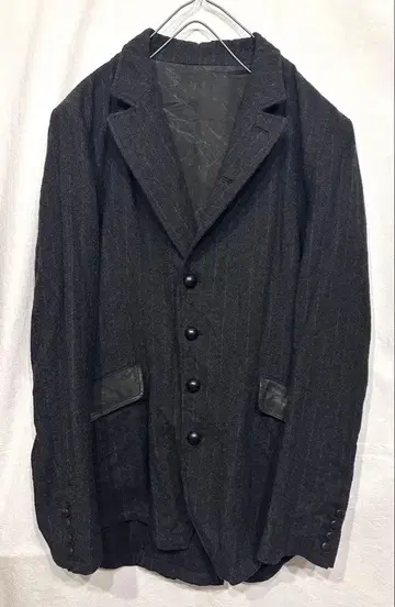 BACKLASH 울 스트라이프 자켓 / 백래쉬 셋업 코트 가죽