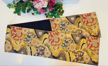 새상품급 후쿠로 오비 성인식 핑크 퍼플