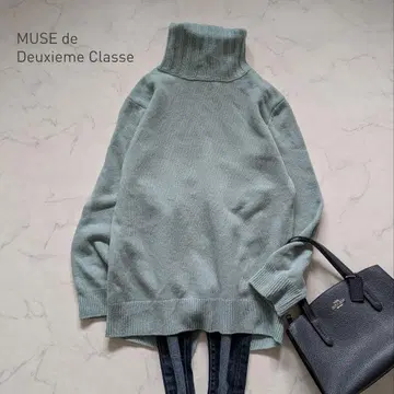뮤즈 두즈엠 클래스 민트 그린 캐시미어 혼방 니트