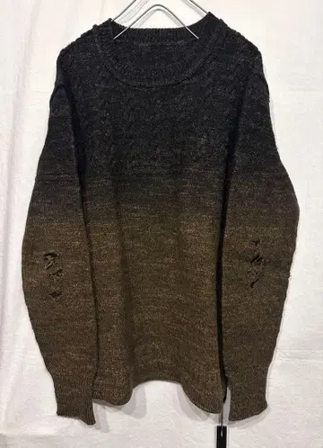 BACKLASH 알파카 울 피셔맨 니트/백라쉬 가죽 팬츠