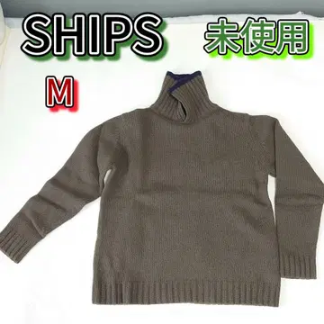 [ 미사용 ] SHIPS 쉽스 카키 2WAY 니트 M
