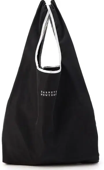 [ BARNEY'S NEW YORK ] 실버 파이핑 블랙 에코백