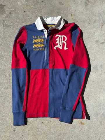 중학생 여자 랄프 로렌 긴팔 피케 셔츠 XS 빨파 중고