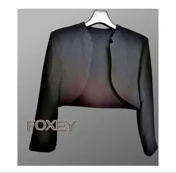 FOXEY 숏 기장 가디건 40 블랙