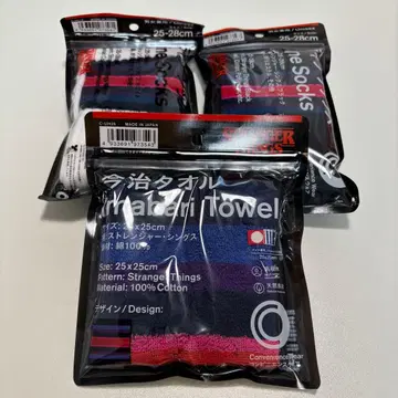 기묘한 이야기 훼미리마트 삭스 2켤레 & 타월 세트 25-28